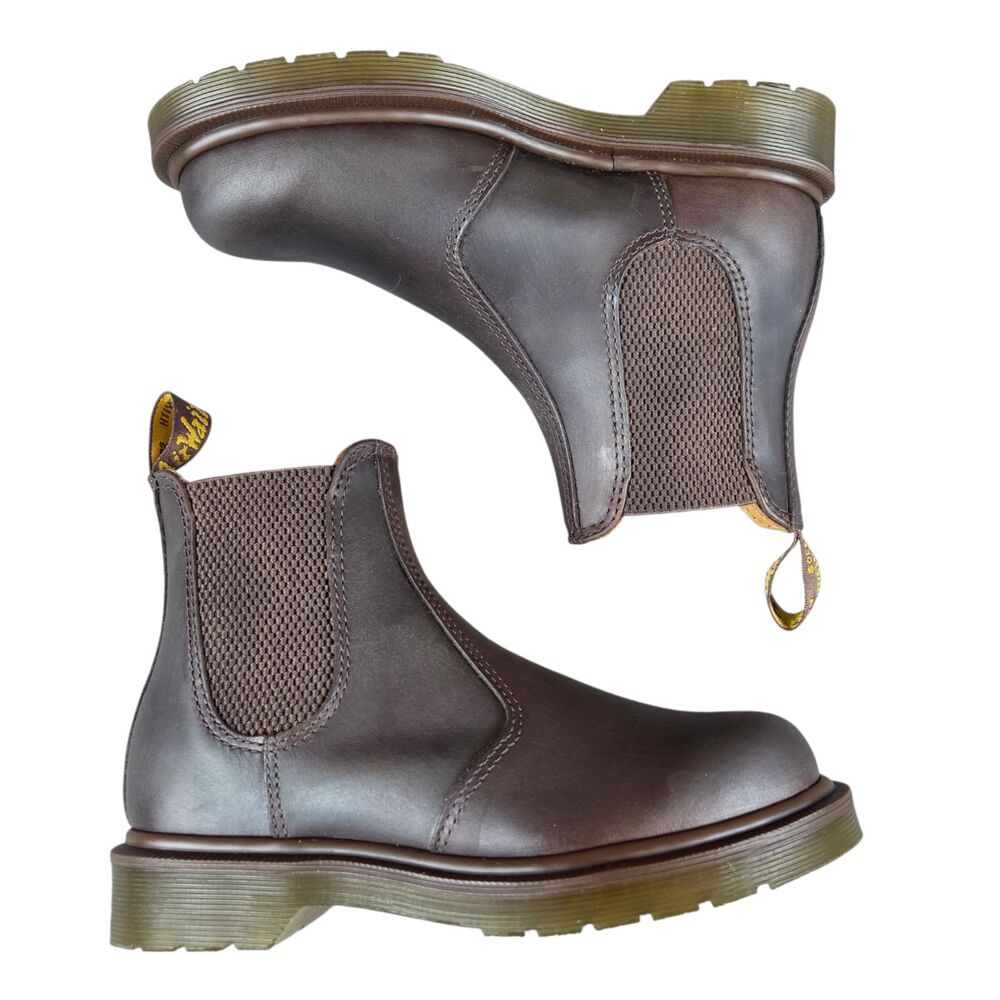 Dr. Martens 2976 Chelsea Boots Gaucho Crazy Horse Brown Size Men's 4, Women's 5 - Picture 5 of 9